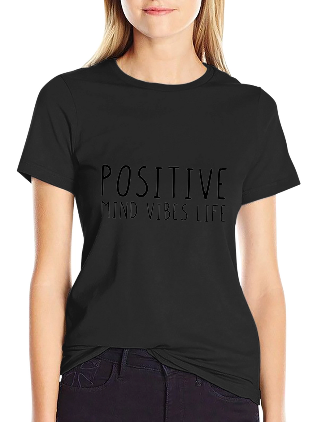 Positive Mind Vibes Life Black T-Shirt