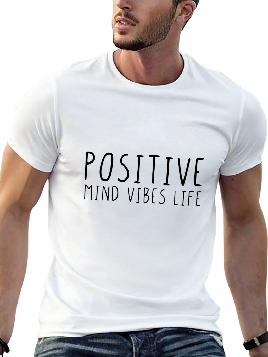 Positive Mind Vibes Life Black T-Shirt