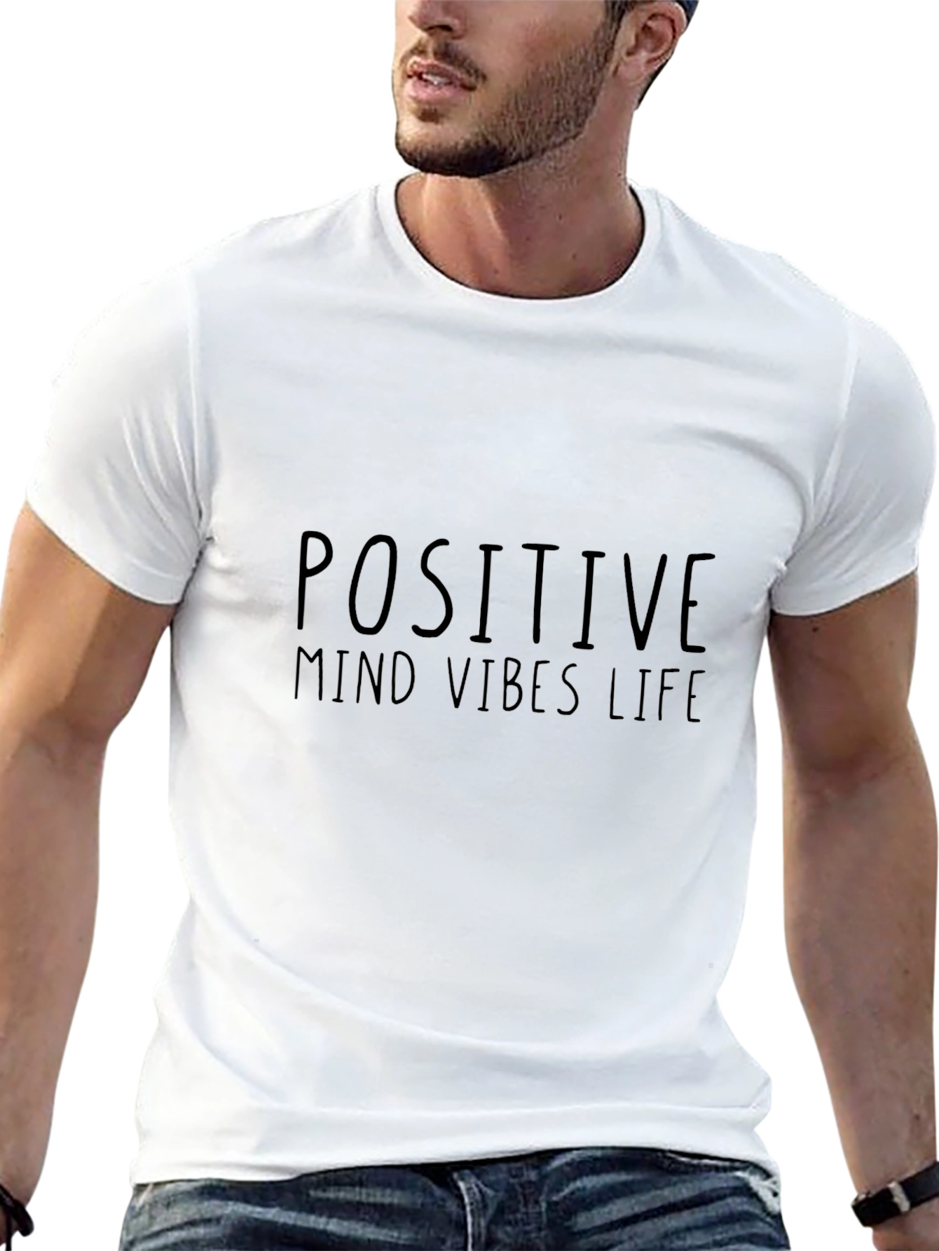 Positive Mind Vibes Life Black T-Shirt