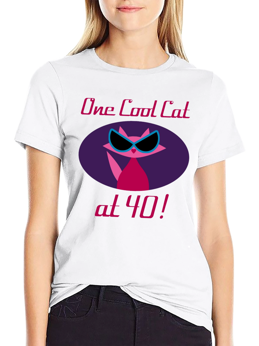 Cool Cat 40th Birthday Graphic Tee