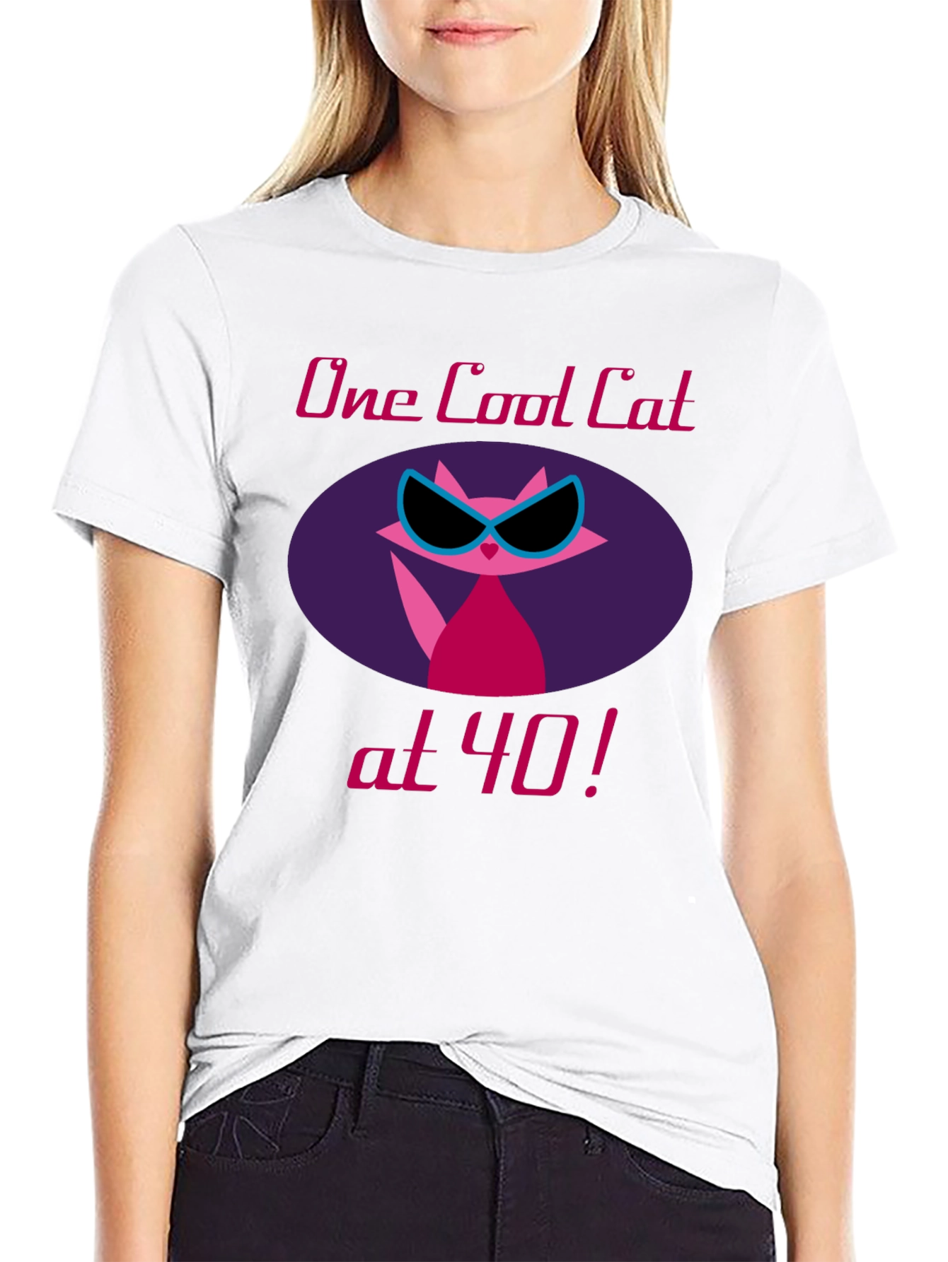 Cool Cat 40th Birthday Graphic Tee