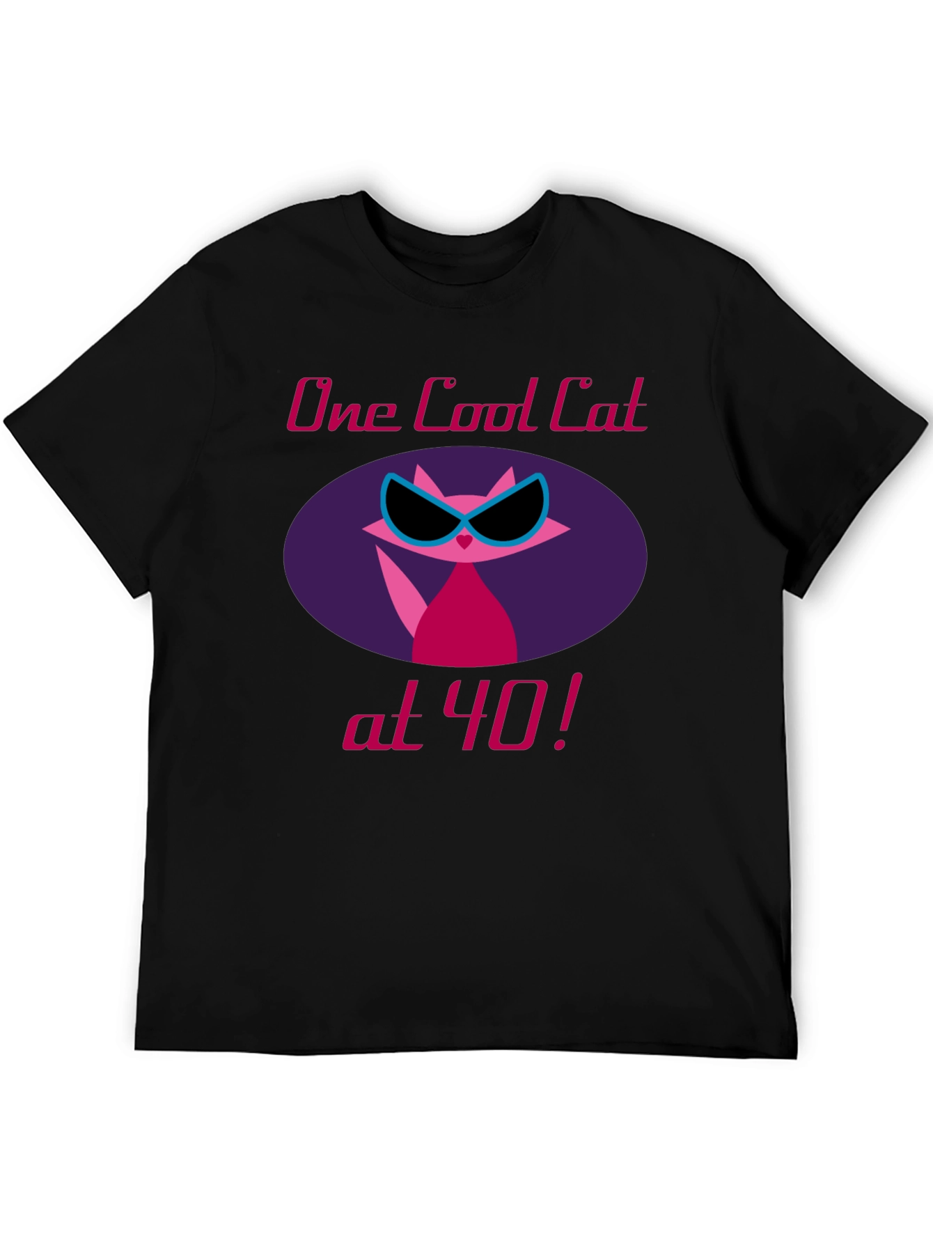 Cool Cat 40th Birthday Graphic Tee