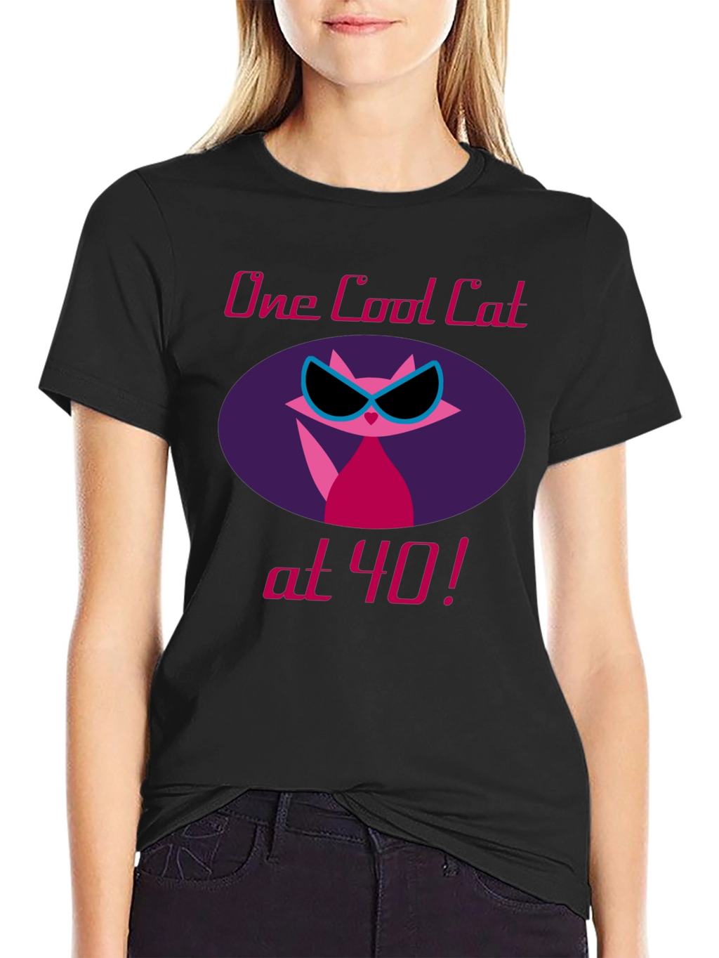 Cool Cat 40th Birthday Graphic Tee