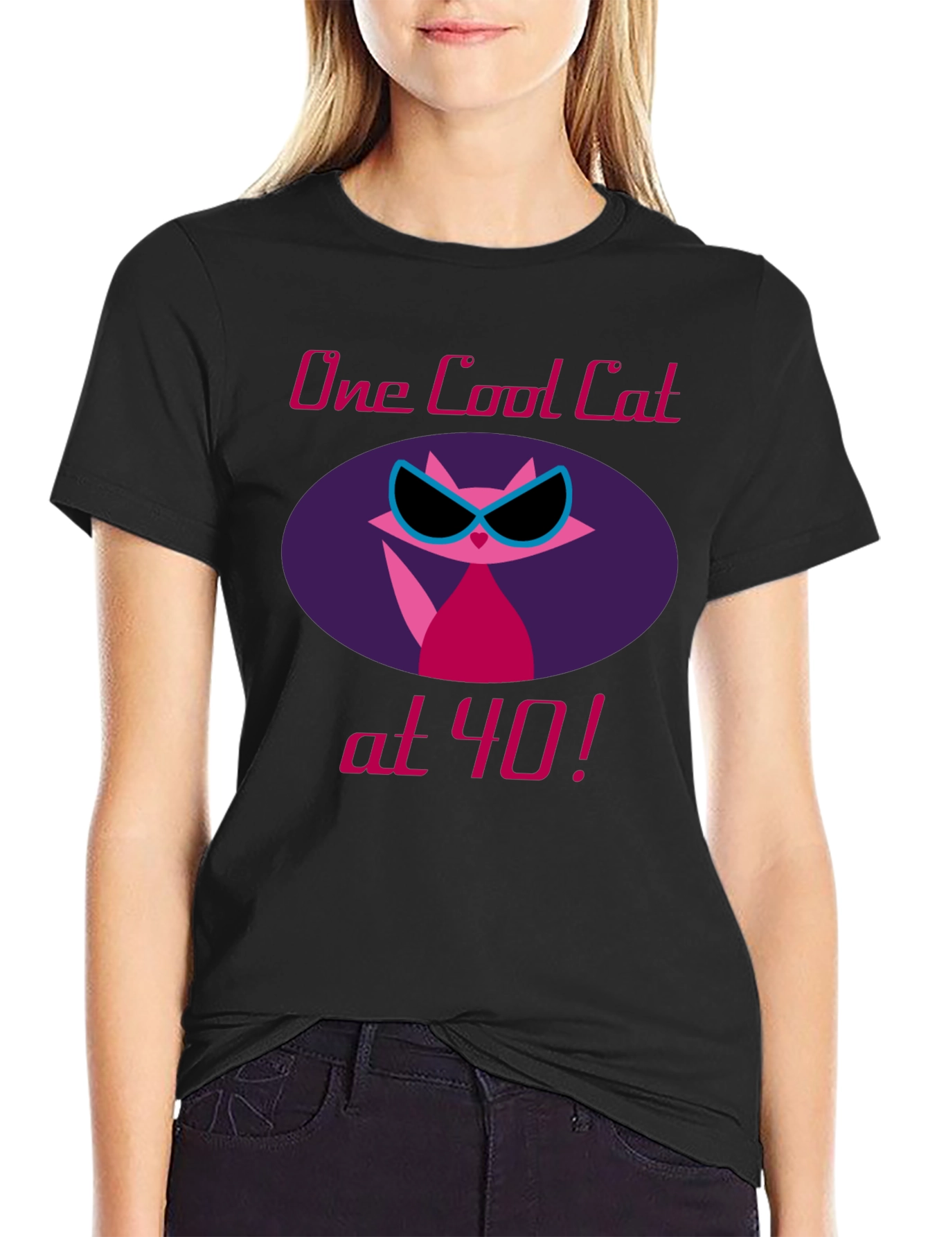 Cool Cat 40th Birthday Graphic Tee