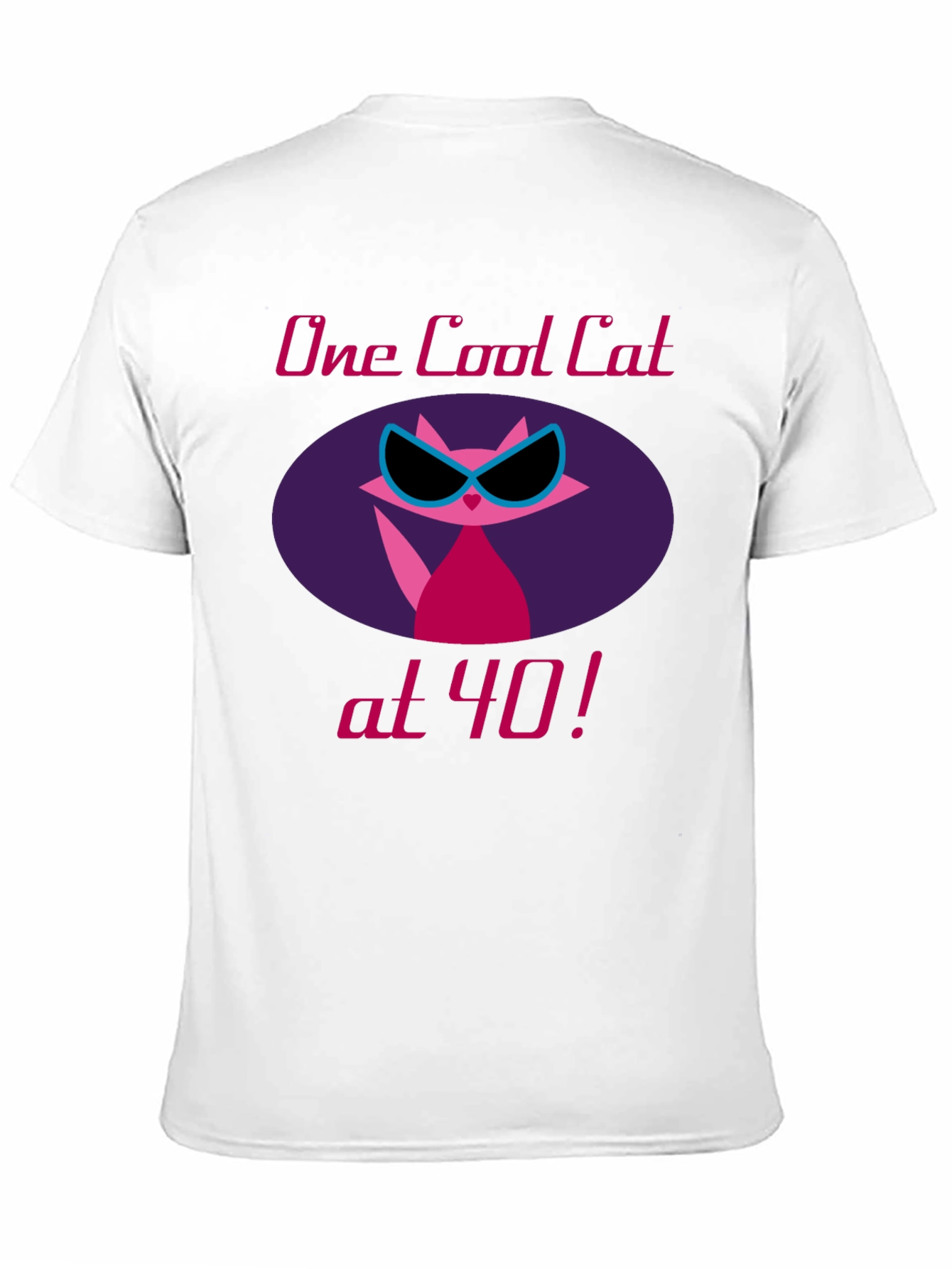 Cool Cat 40th Birthday Graphic Tee