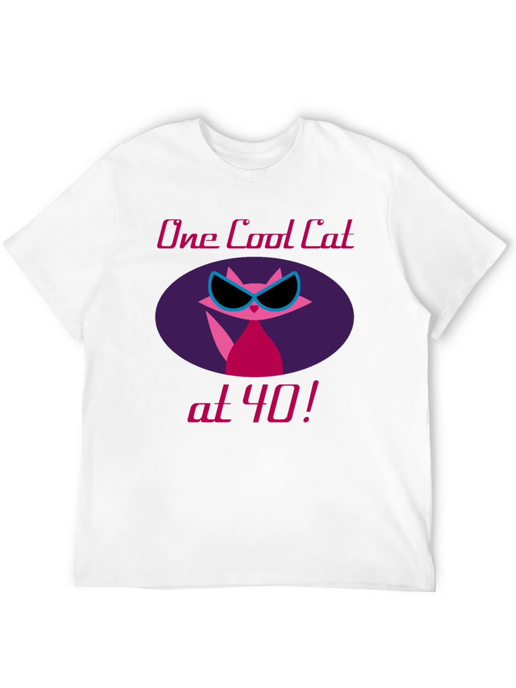 Cool Cat 40th Birthday Graphic Tee