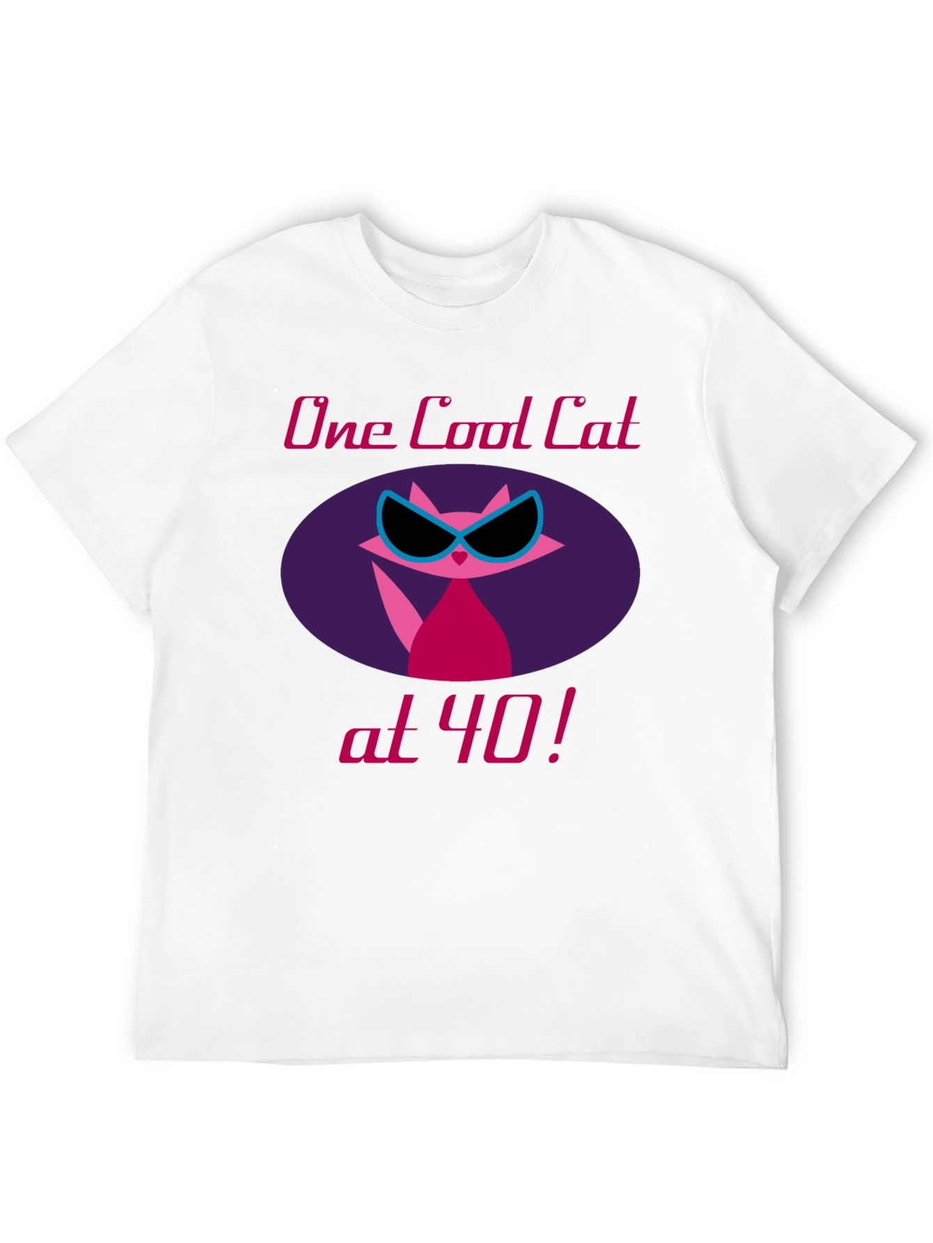 Cool Cat 40th Birthday Graphic Tee