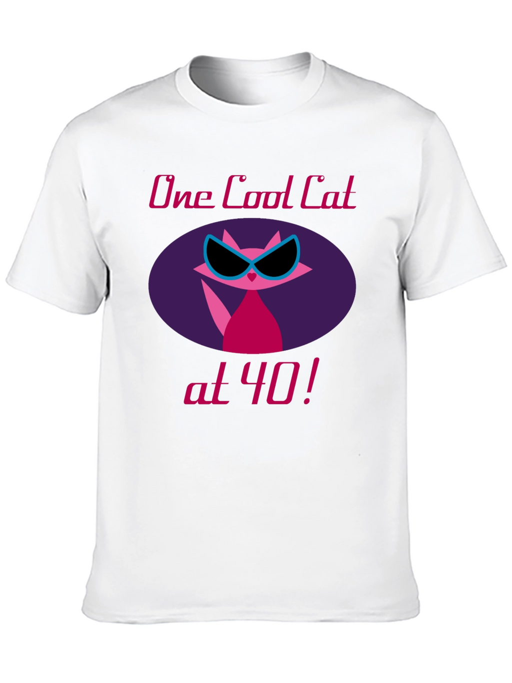 Cool Cat 40th Birthday Graphic Tee