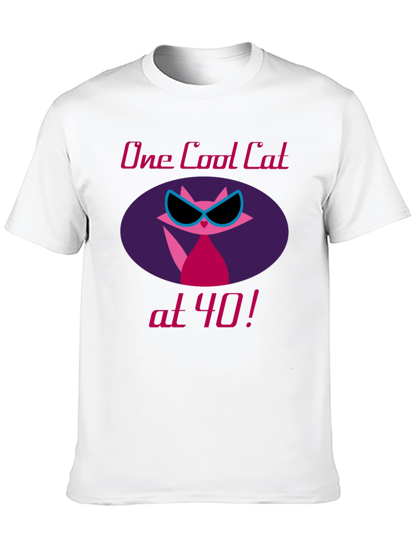 Cool Cat 40th Birthday Graphic Tee
