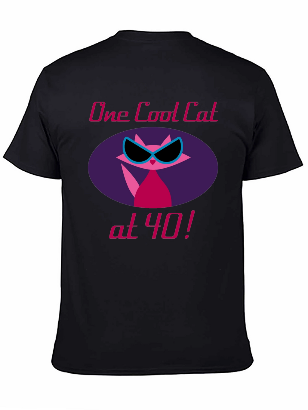 Cool Cat 40th Birthday Graphic Tee