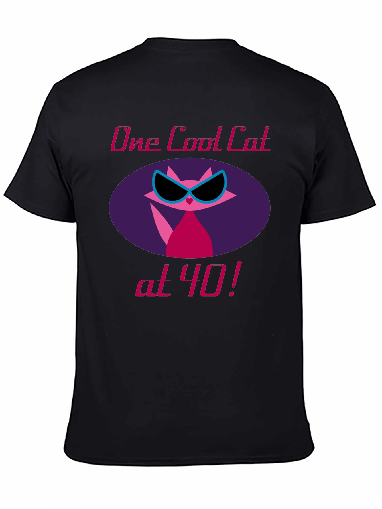 Cool Cat 40th Birthday Graphic Tee