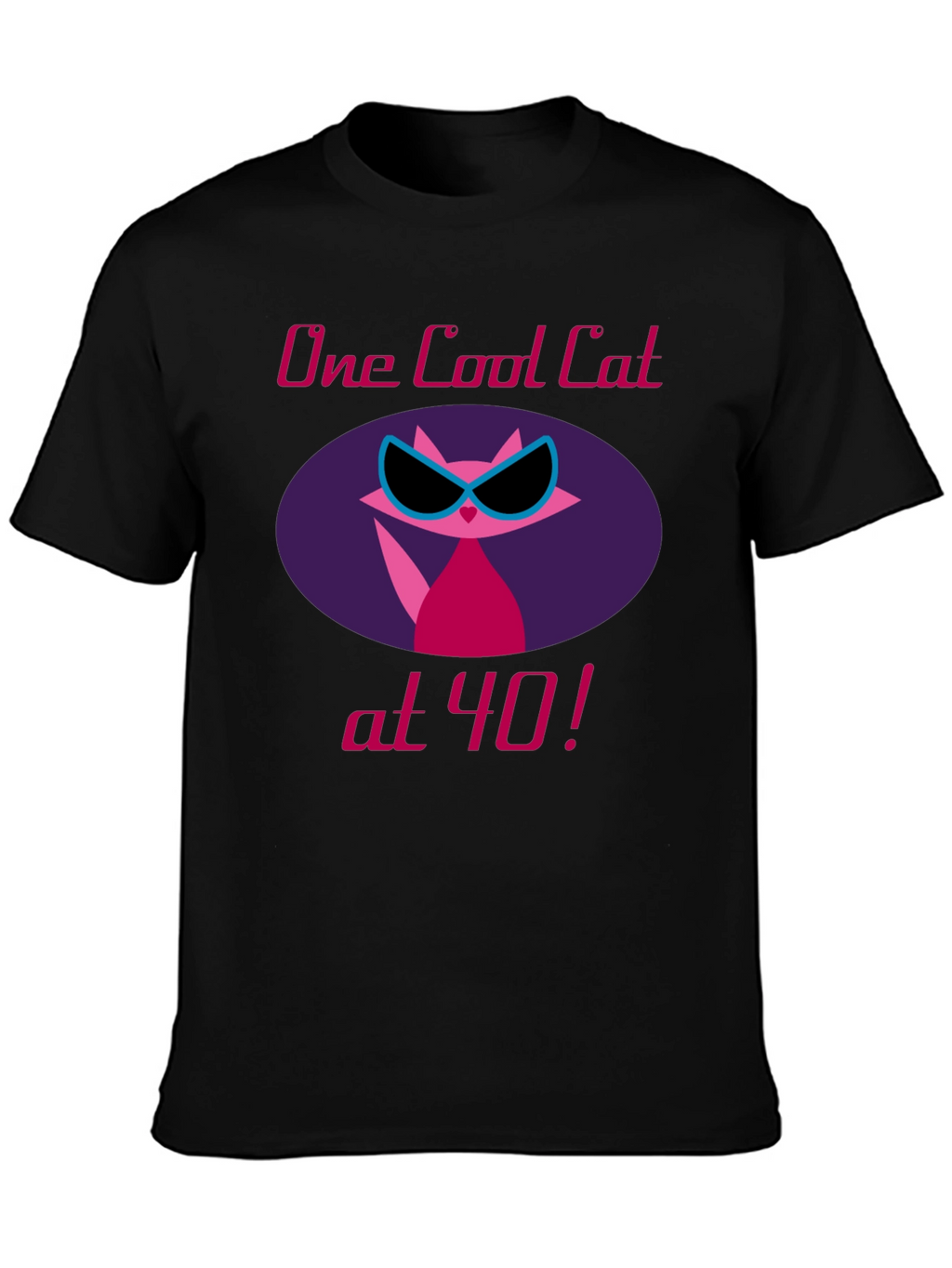 Cool Cat 40th Birthday Graphic Tee