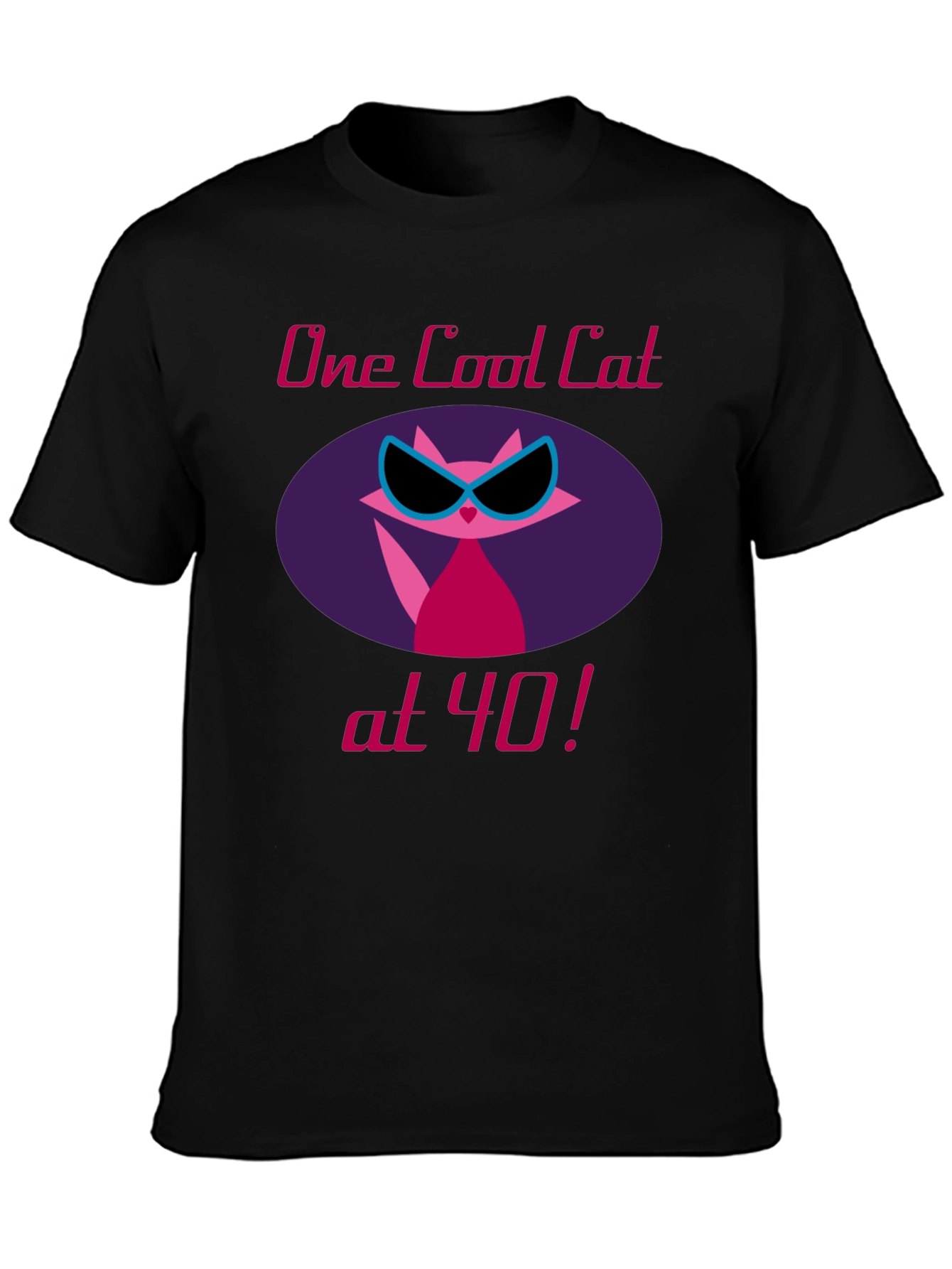 Cool Cat 40th Birthday Graphic Tee