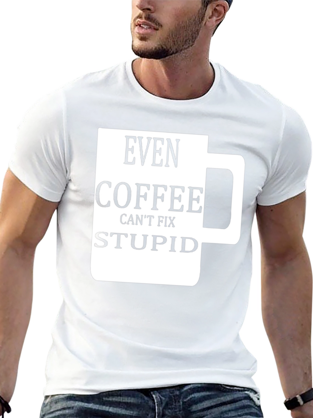 Funny Coffee Fix Stupid Graphic T-Shirt