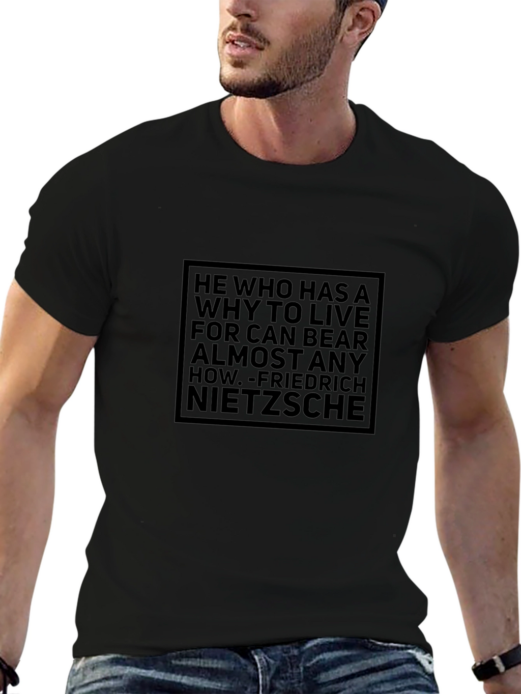 Nietzsche Quote T-Shirt - Motivational Philosophy Tee