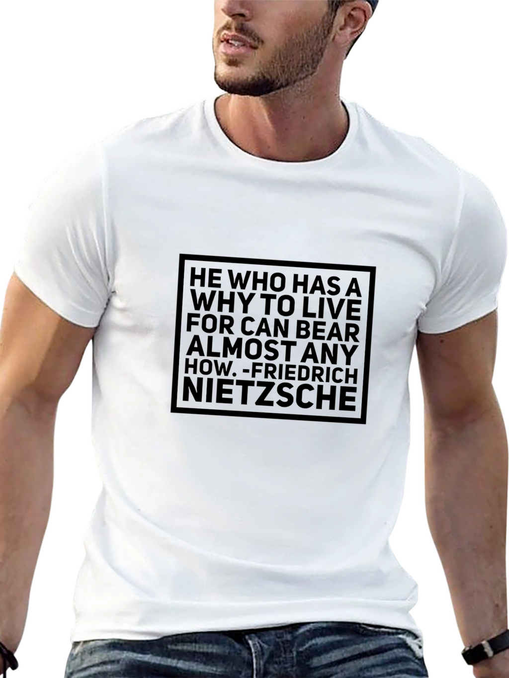 Nietzsche Quote T-Shirt - Motivational Philosophy Tee