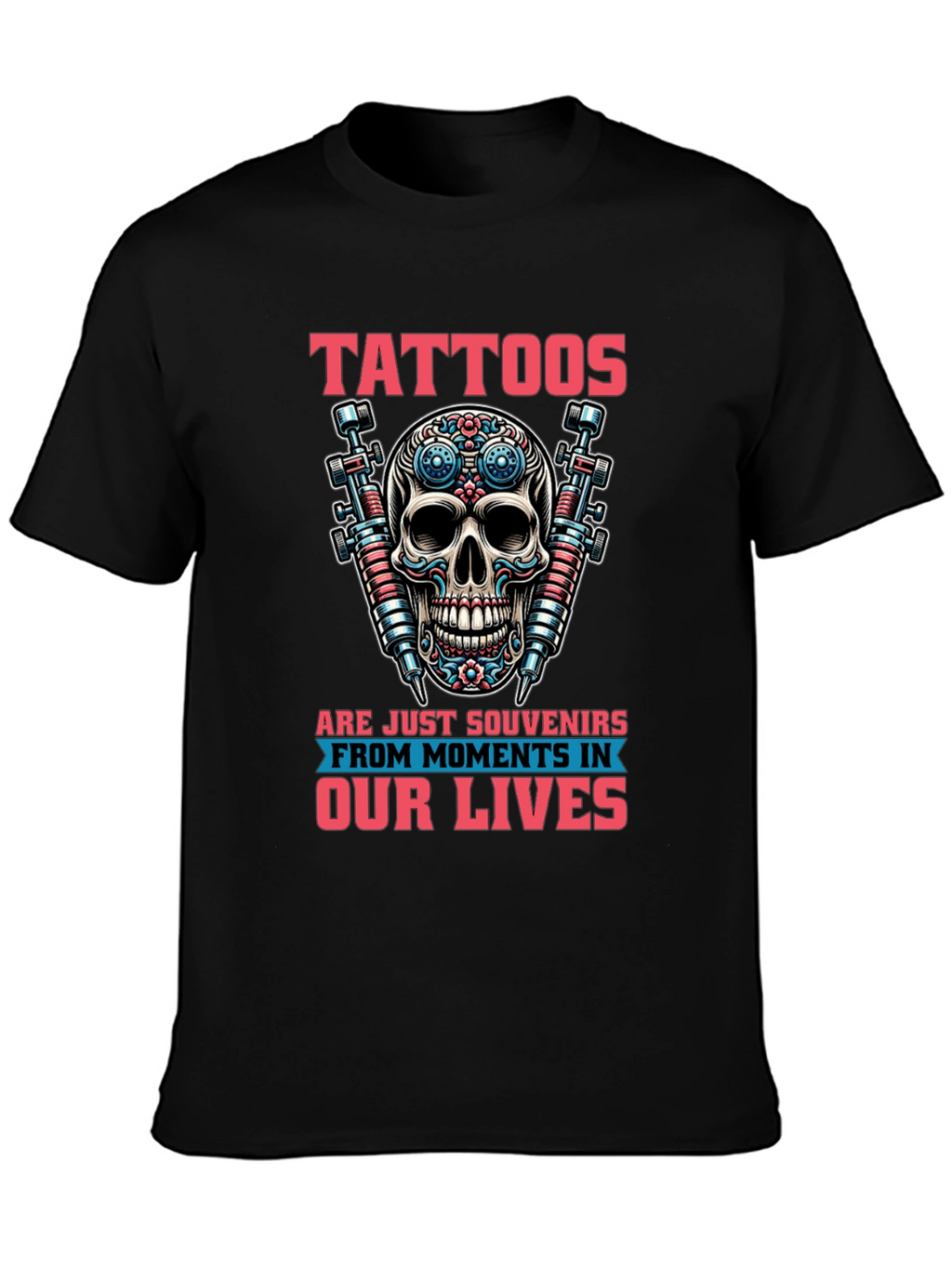 Tattoos Skull Graphic Black T-Shirt