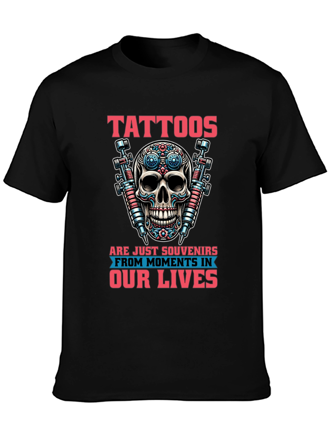 Tattoos Skull Graphic Black T-Shirt