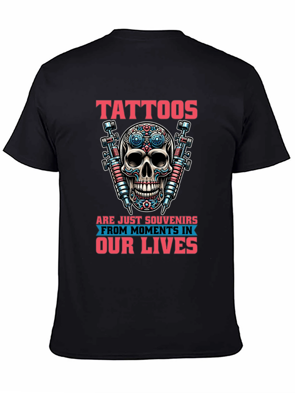 Tattoos Skull Graphic Black T-Shirt