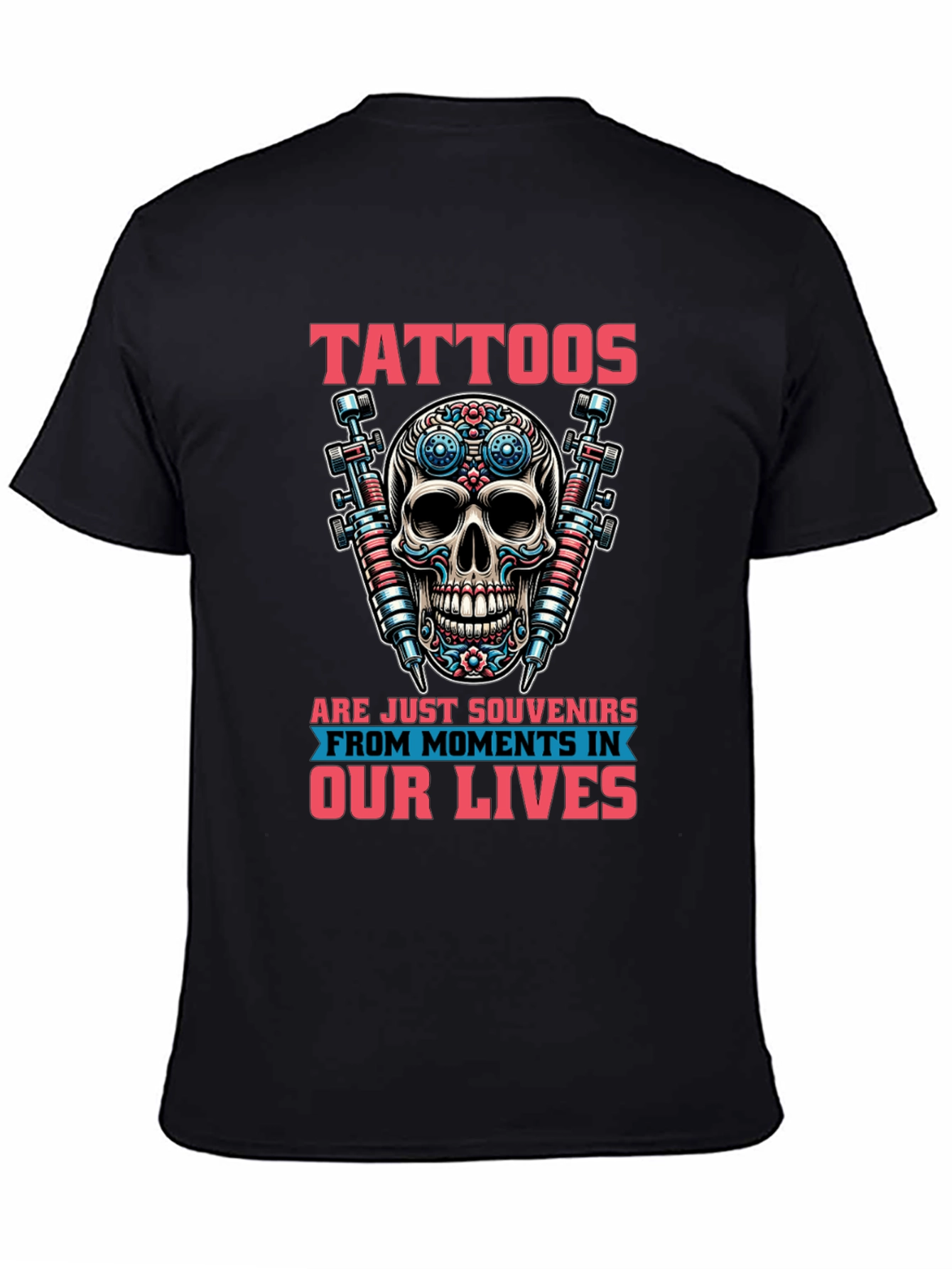 Tattoos Skull Graphic Black T-Shirt