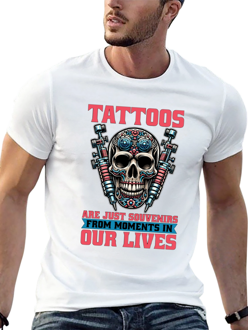 Tattoos Skull Graphic Black T-Shirt