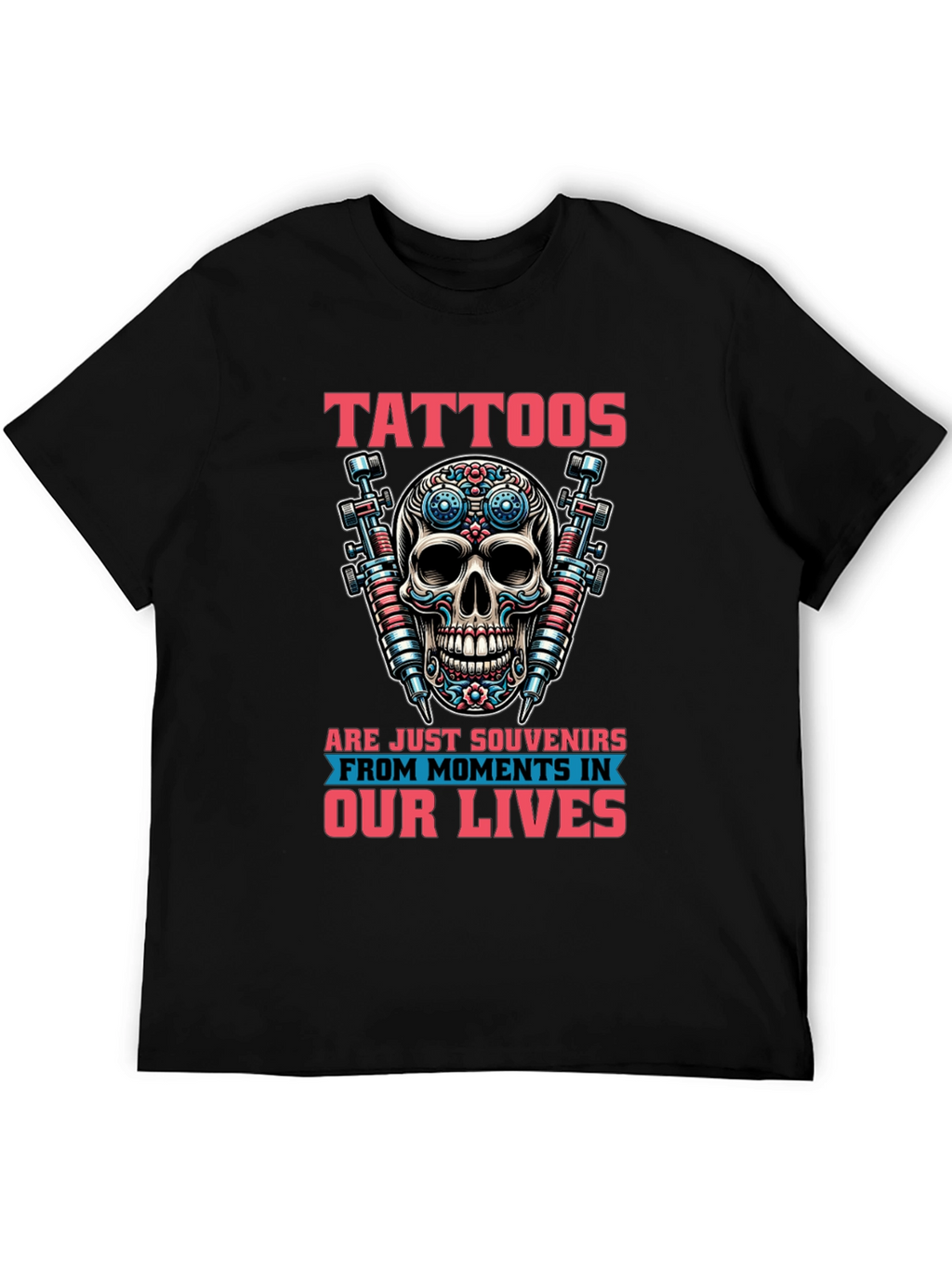 Tattoos Skull Graphic Black T-Shirt