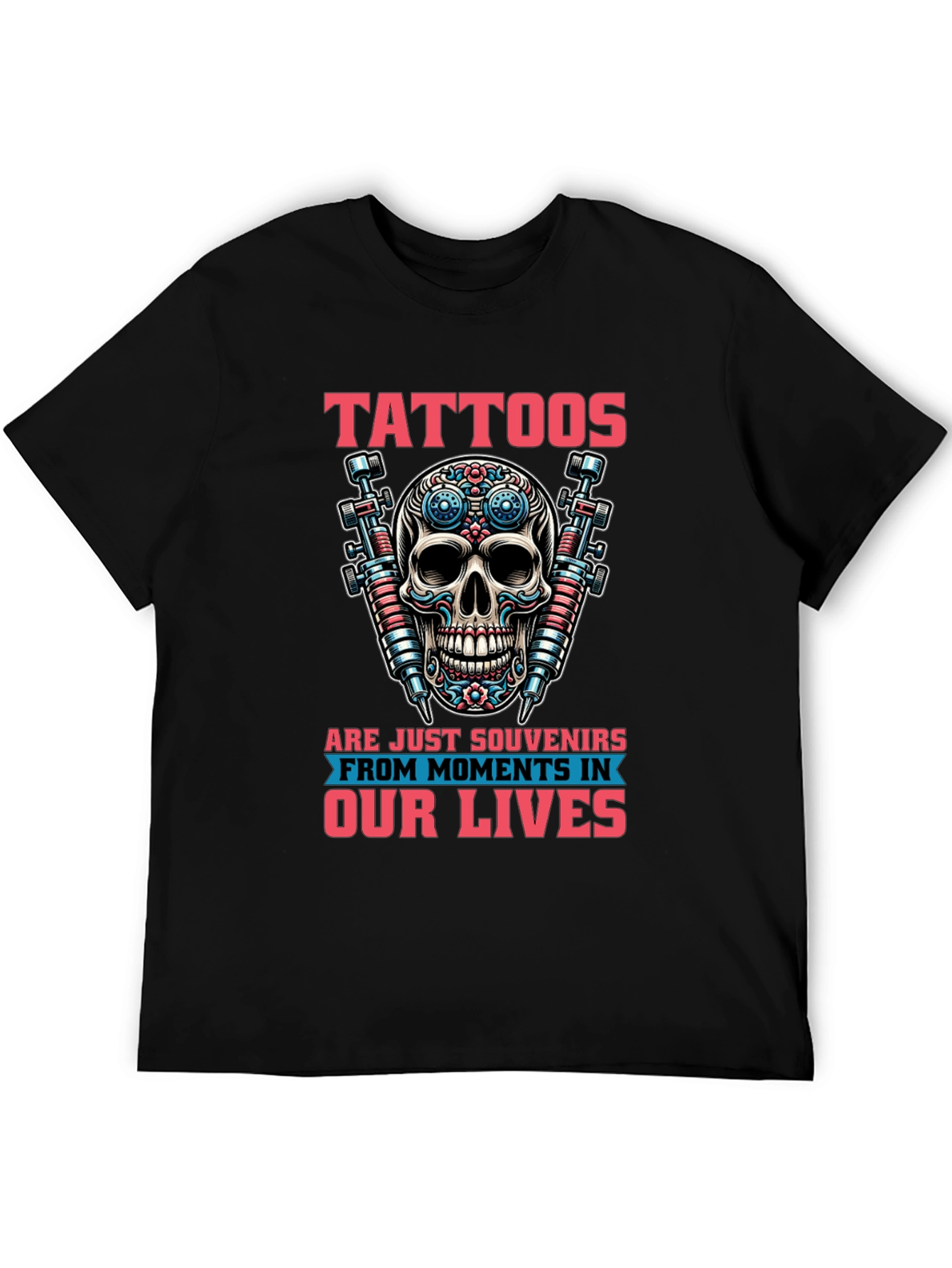 Tattoos Skull Graphic Black T-Shirt