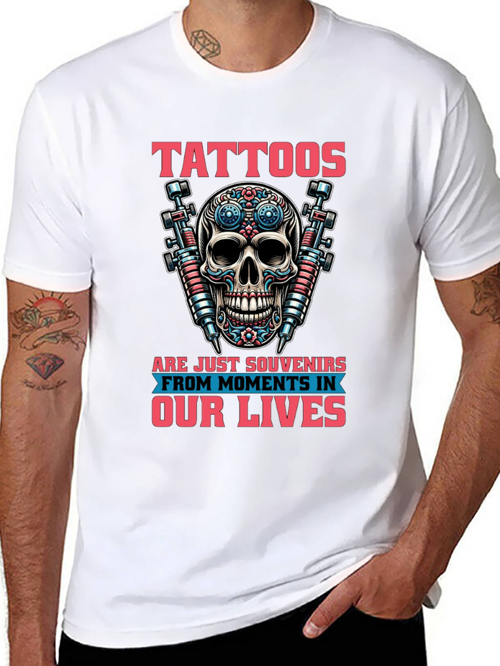 Tattoos Skull Graphic Black T-Shirt