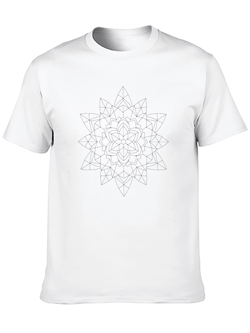 Geometric Mandala T-Shirt - Modern Minimalist Design