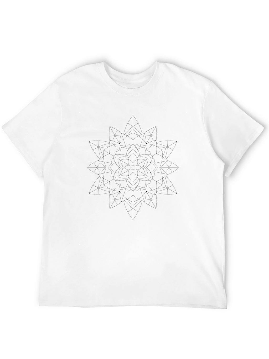 Geometric Mandala T-Shirt - Modern Minimalist Design