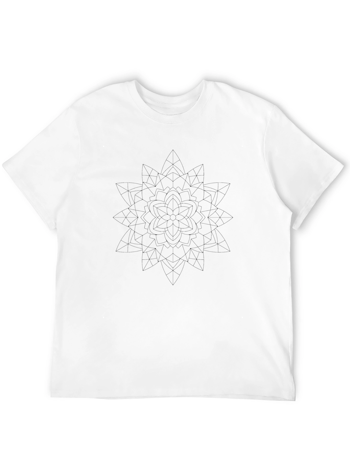 Geometric Mandala T-Shirt - Modern Minimalist Design