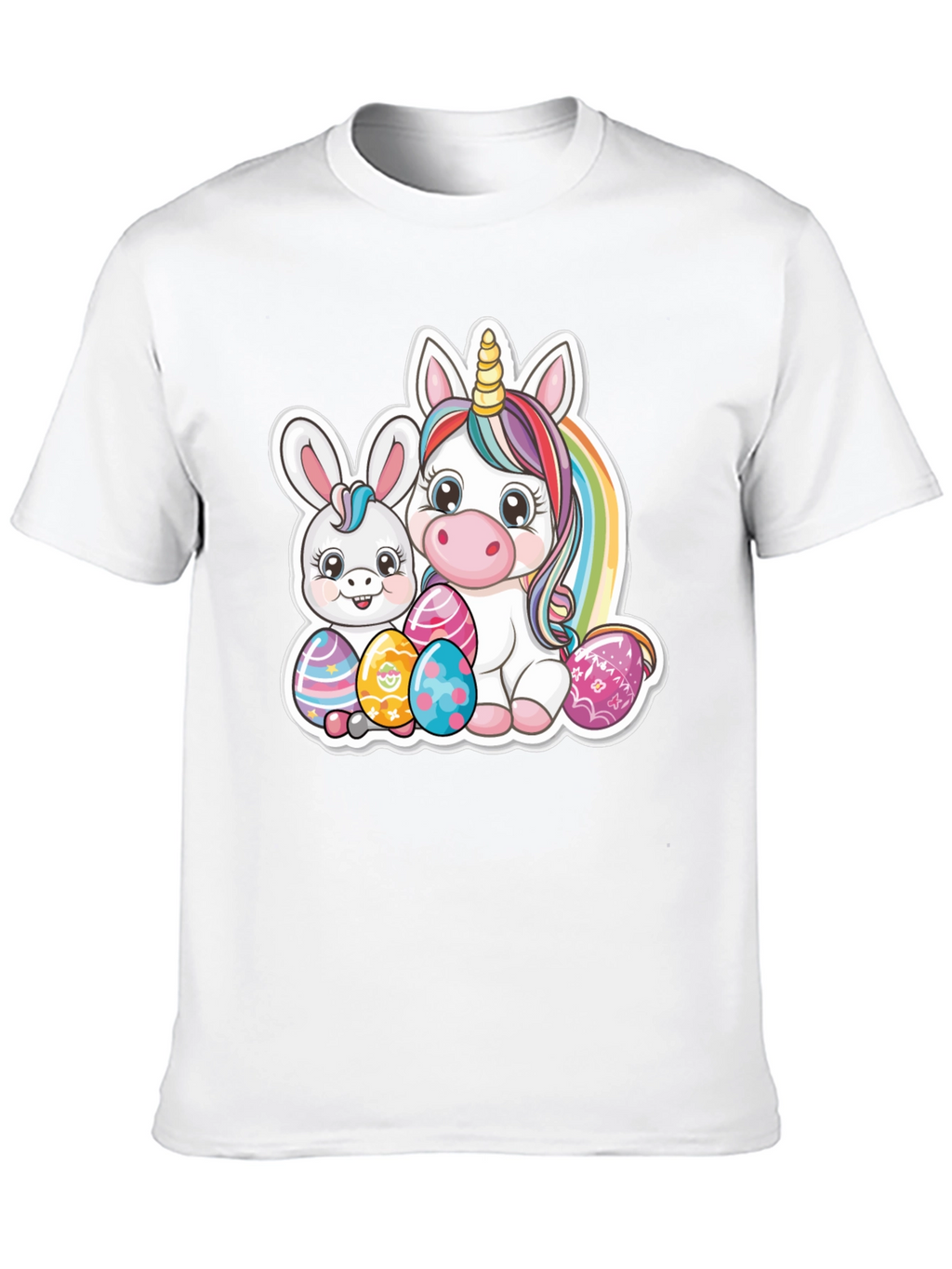 Easter Bunny and Unicorn Graphic T-Shirt