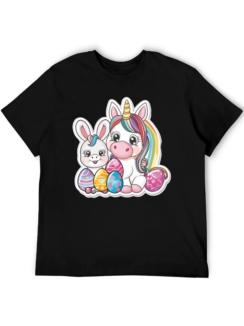 Easter Bunny and Unicorn Graphic T-Shirt