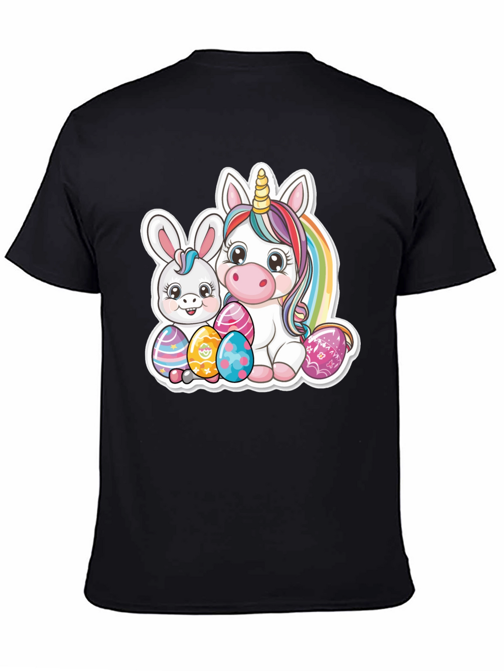 Easter Bunny and Unicorn Graphic T-Shirt