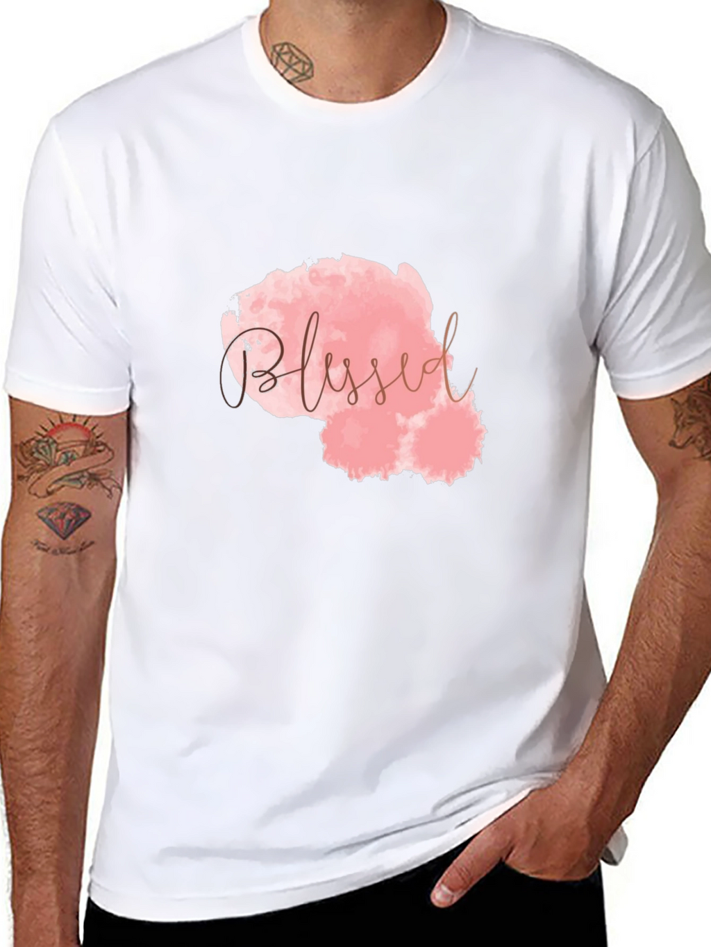 Blessed Graphic Print Black T-Shirt