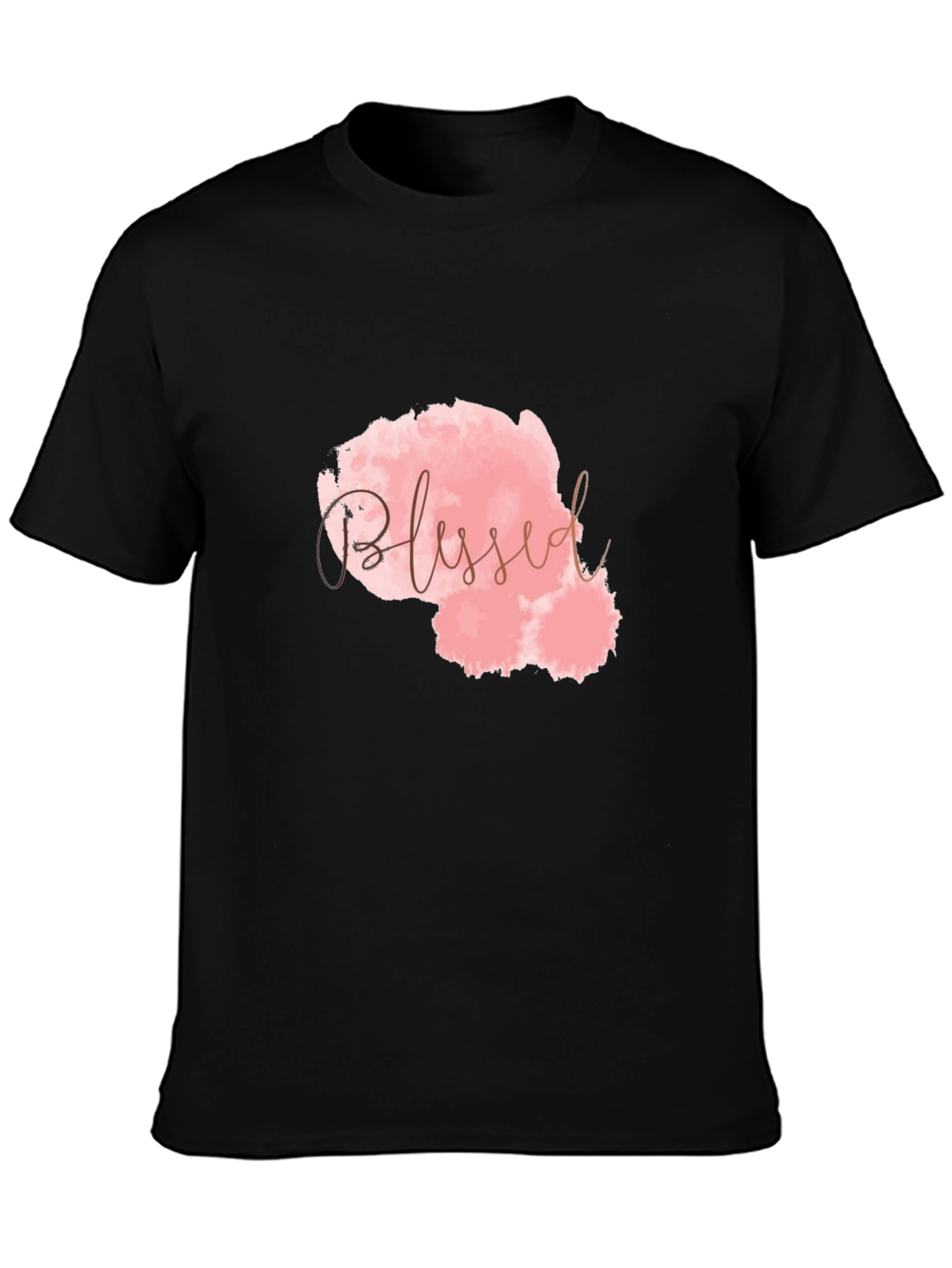Blessed Graphic Print Black T-Shirt