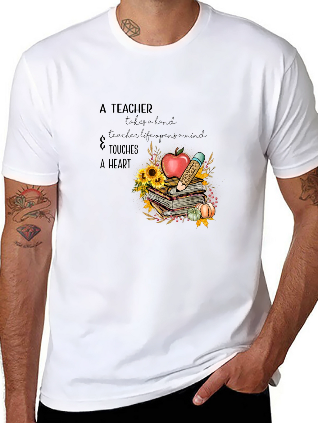 Teachers Heart T-Shirt - Gift for Educators