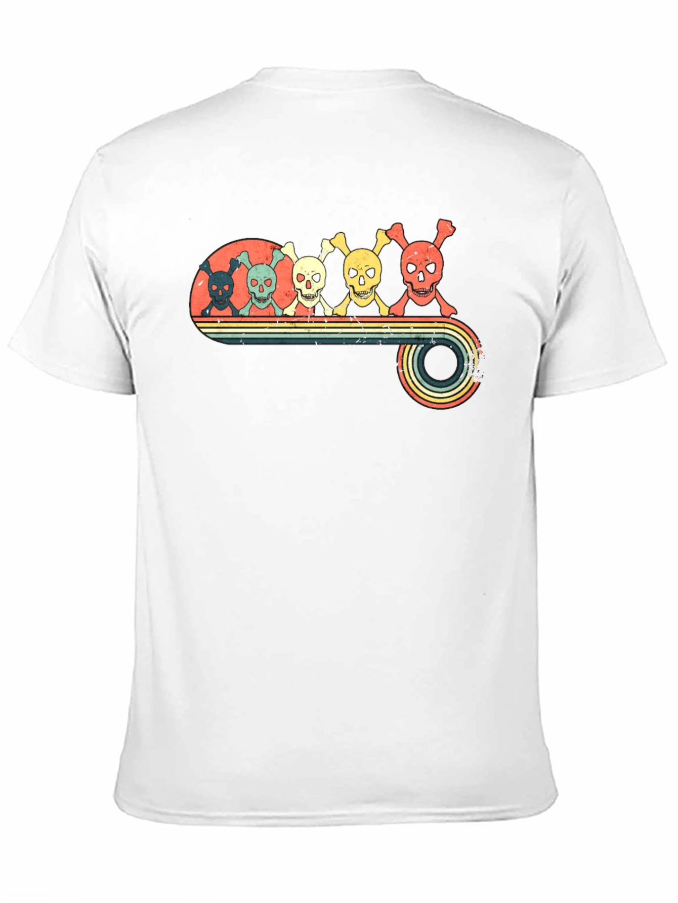 Retro Skull Line Black T-Shirt