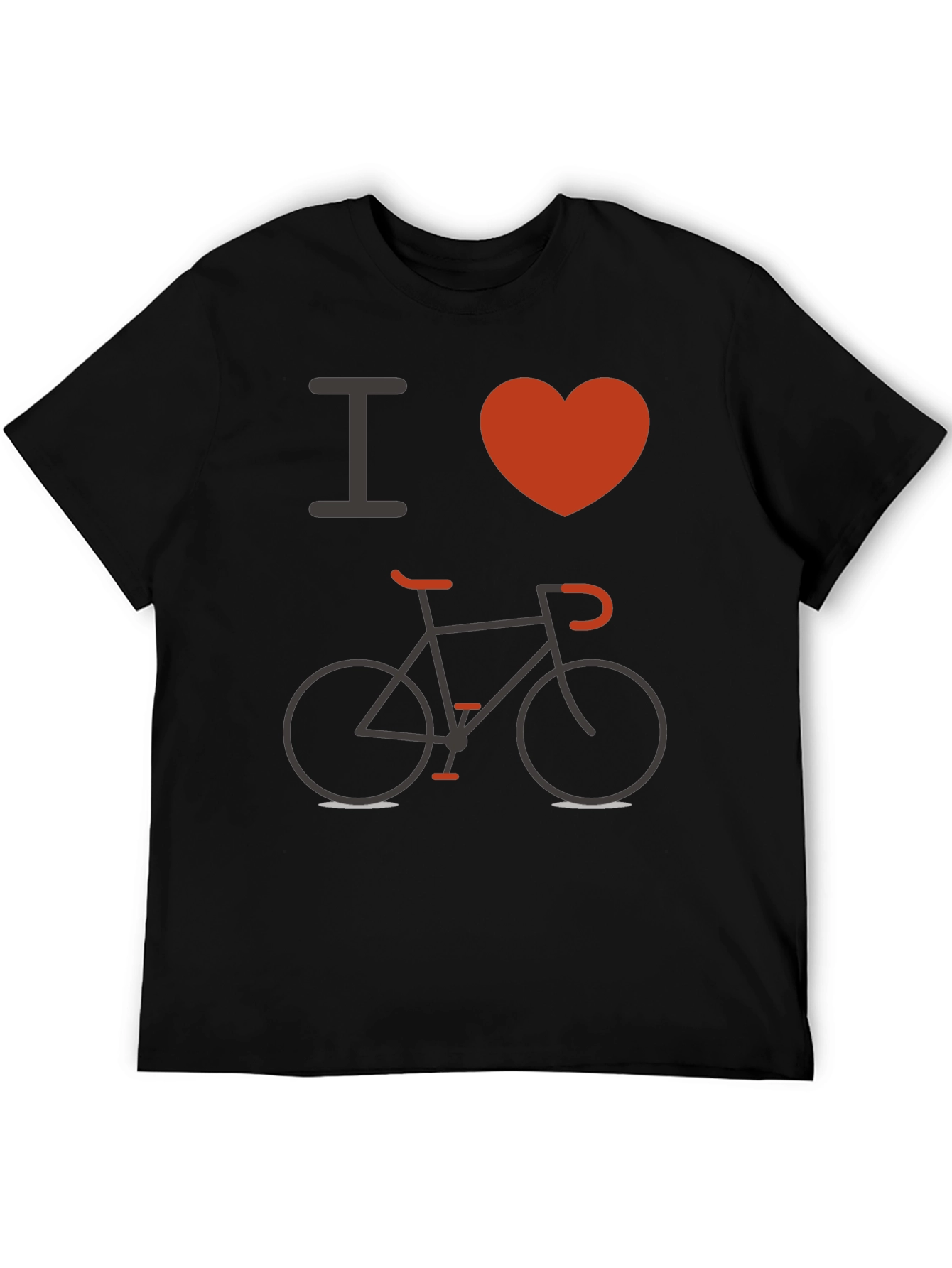 I Love Biking Black T-Shirt
