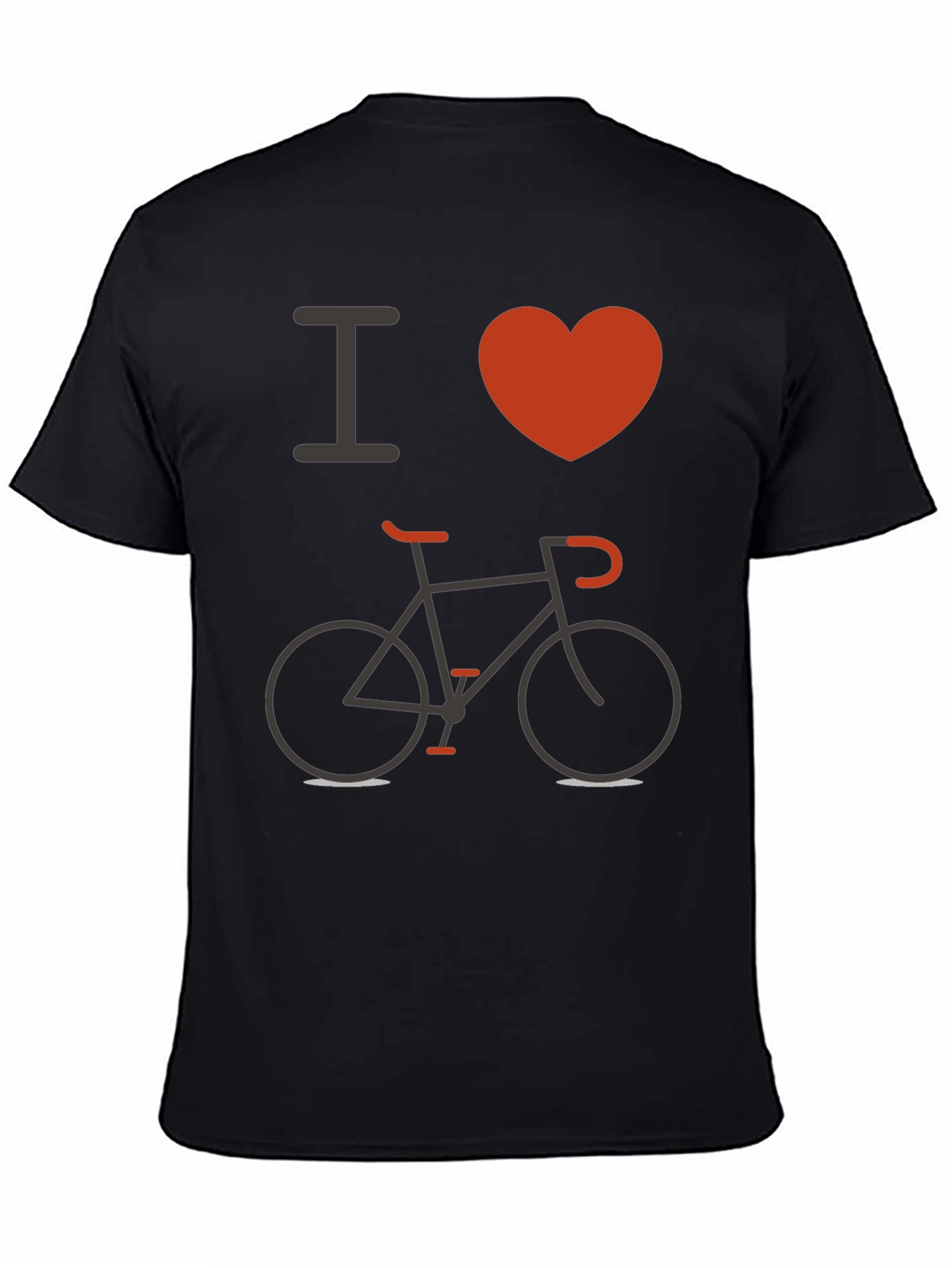 I Love Biking Black T-Shirt