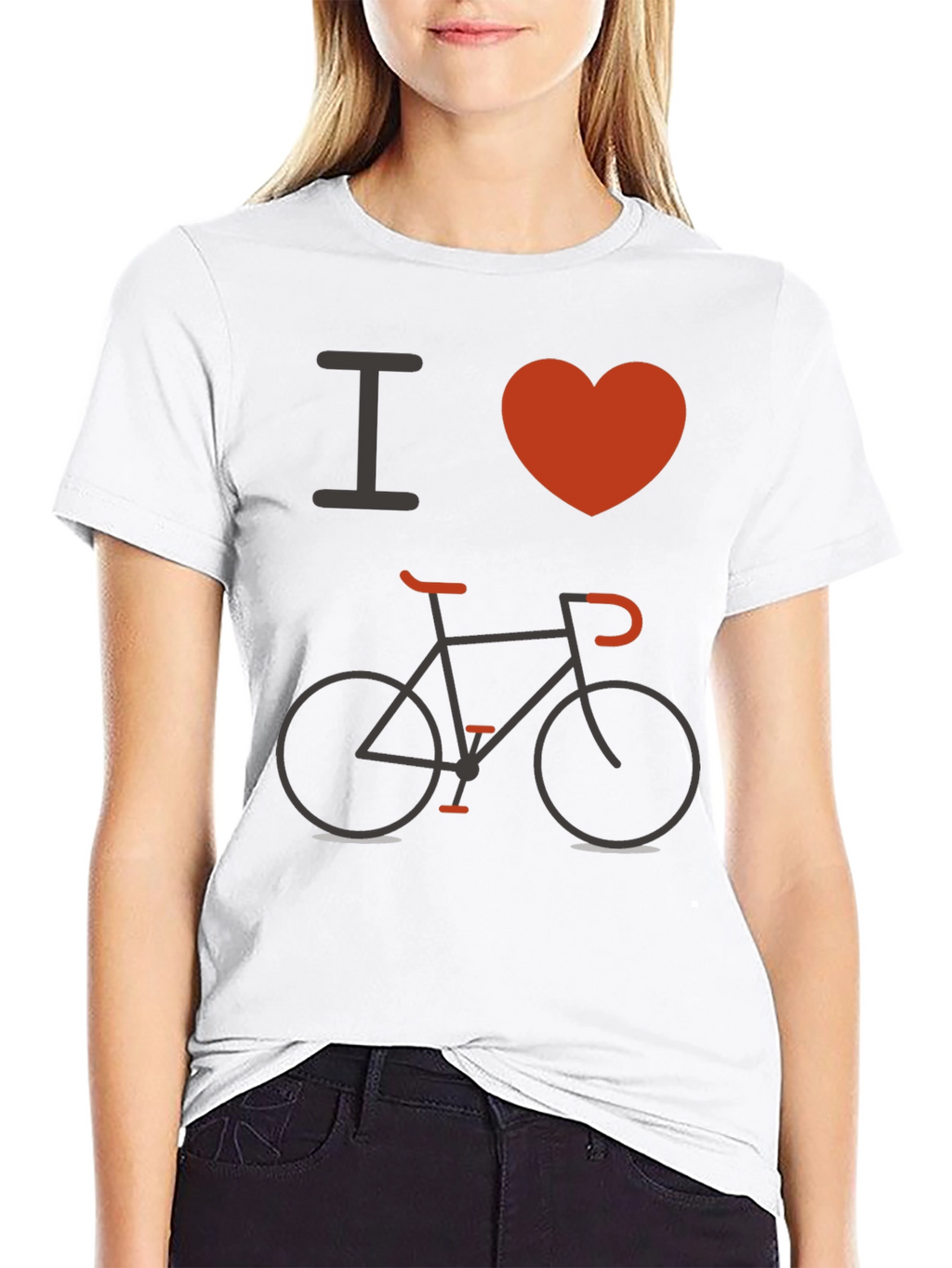 I Love Biking Black T-Shirt