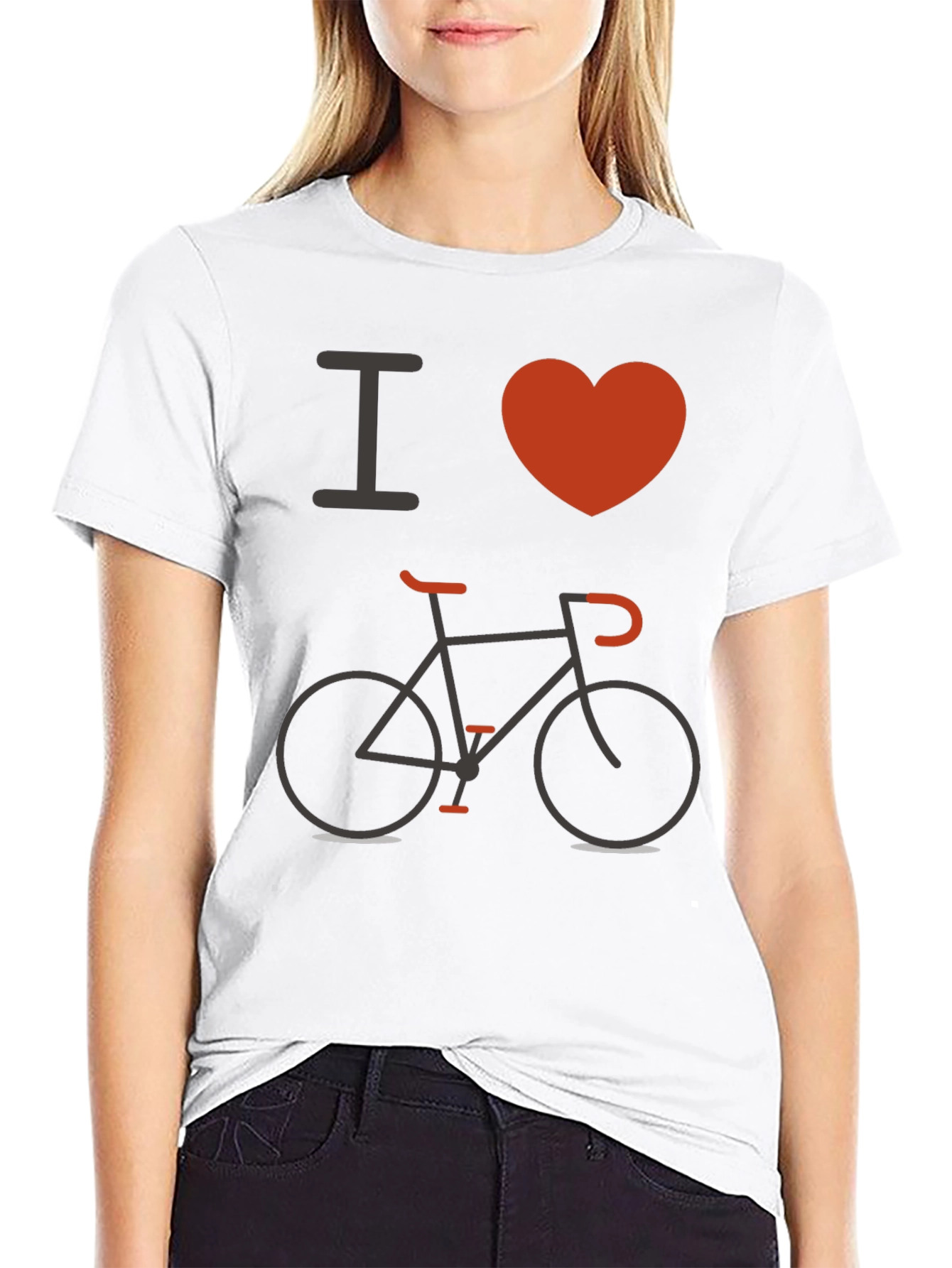 I Love Biking Black T-Shirt