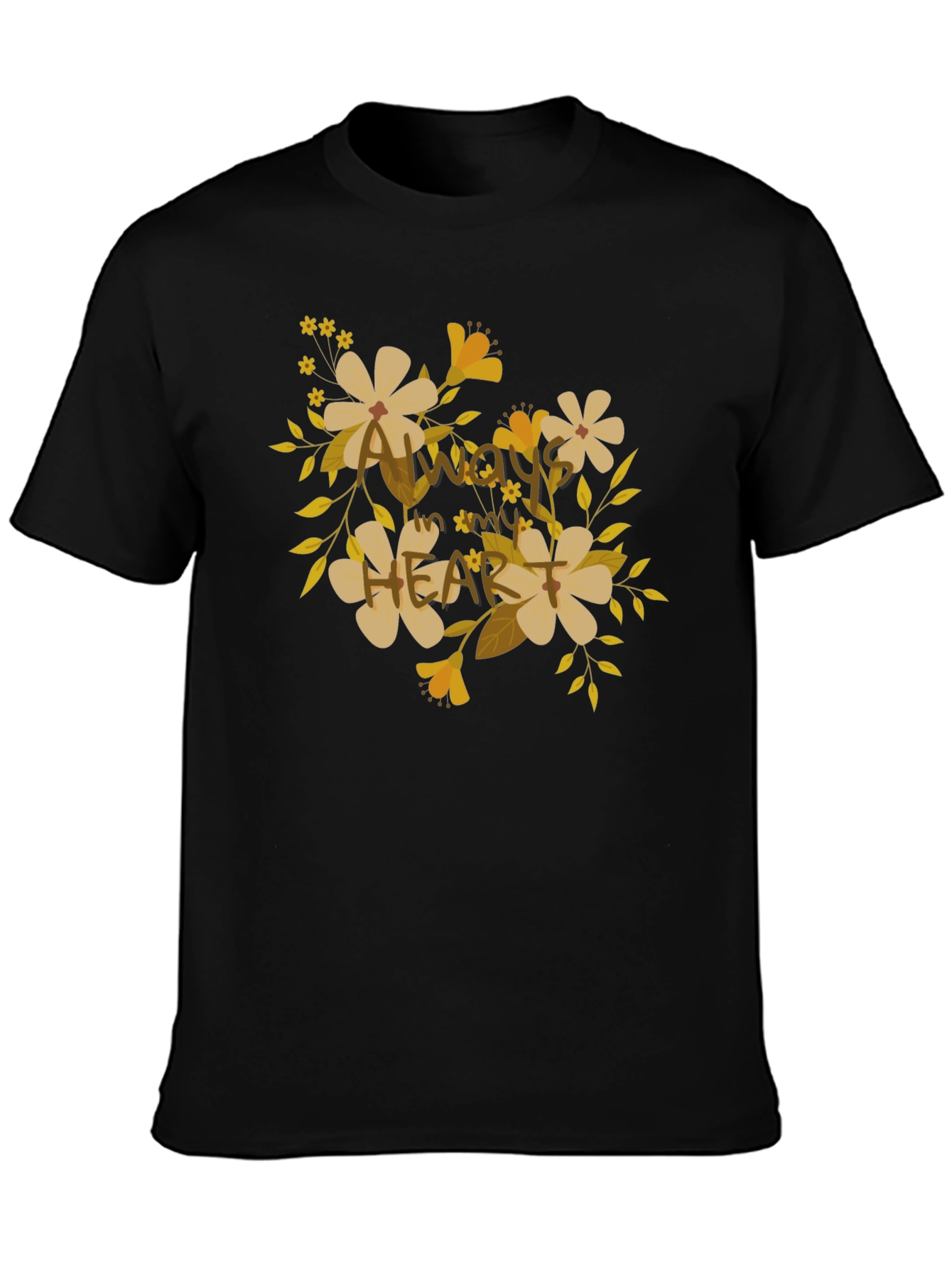 Floral Heart Graphic T-Shirt - Always in My Heart