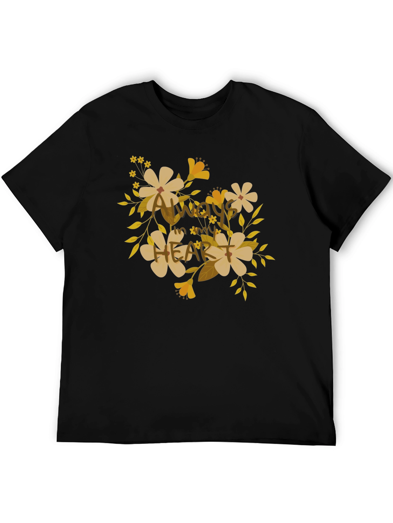 Floral Heart Graphic T-Shirt - Always in My Heart