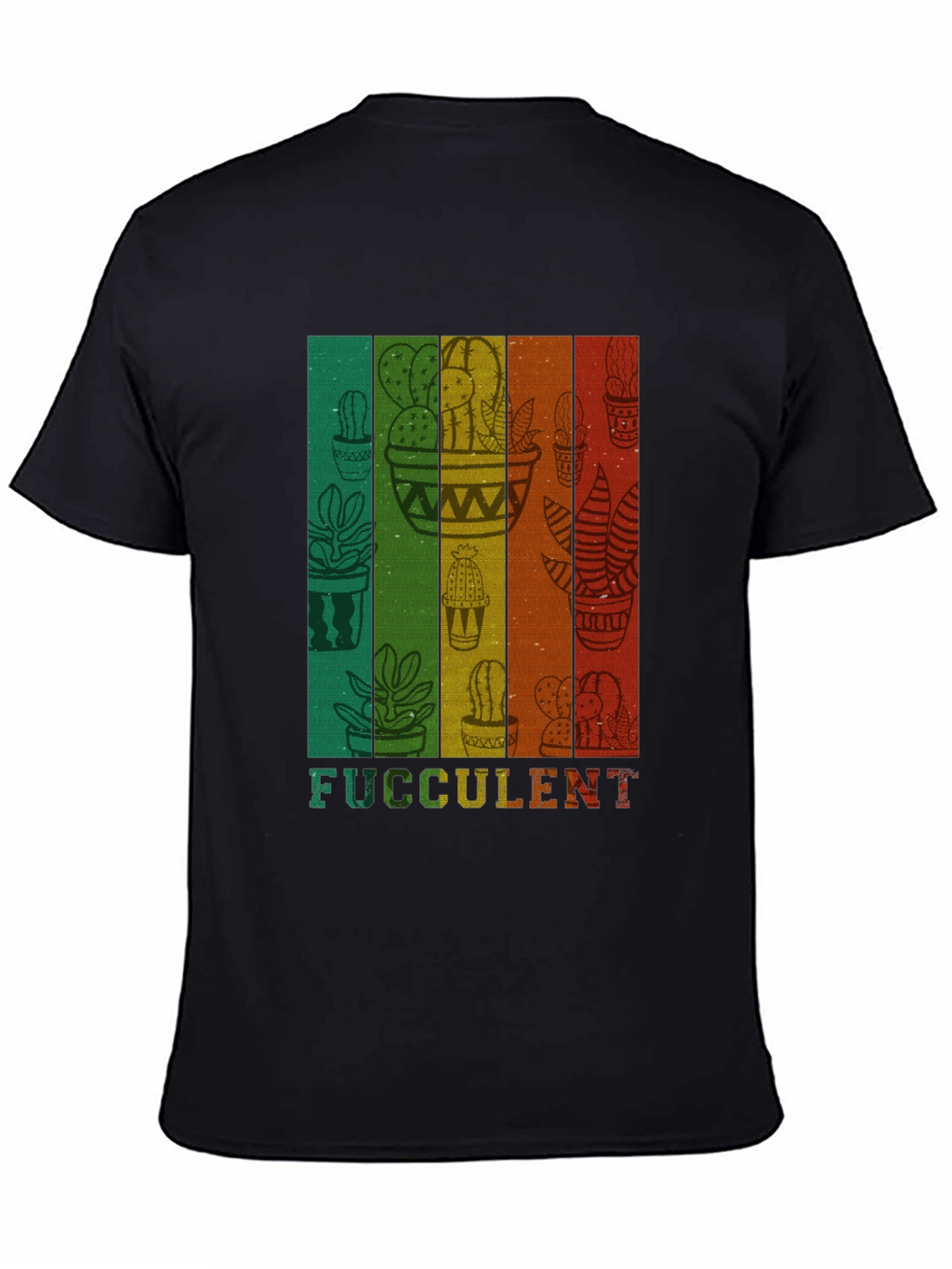 Fucculent Cactus T-Shirt - Retro Plant Lover Tee