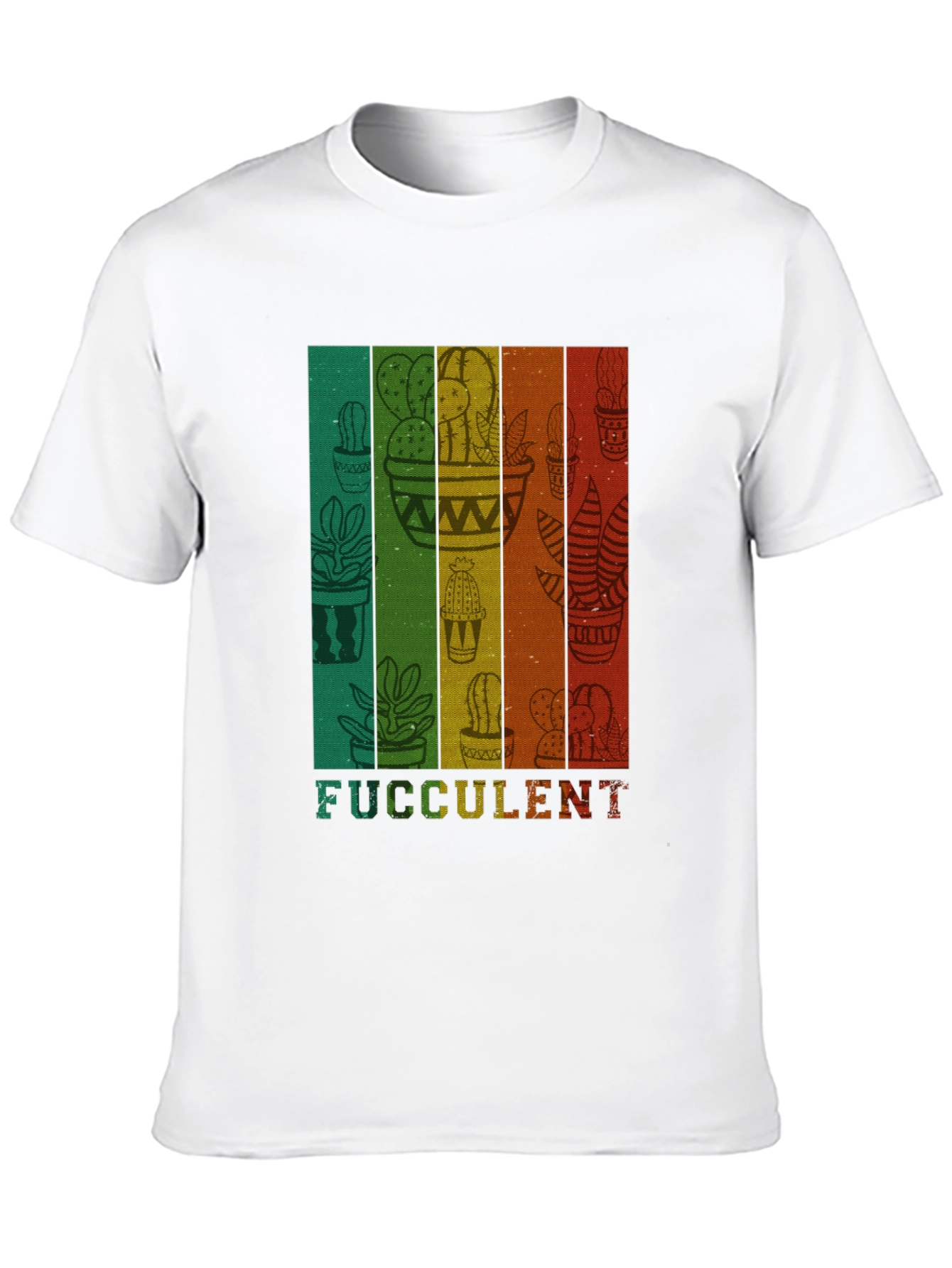 Fucculent Cactus T-Shirt - Retro Plant Lover Tee