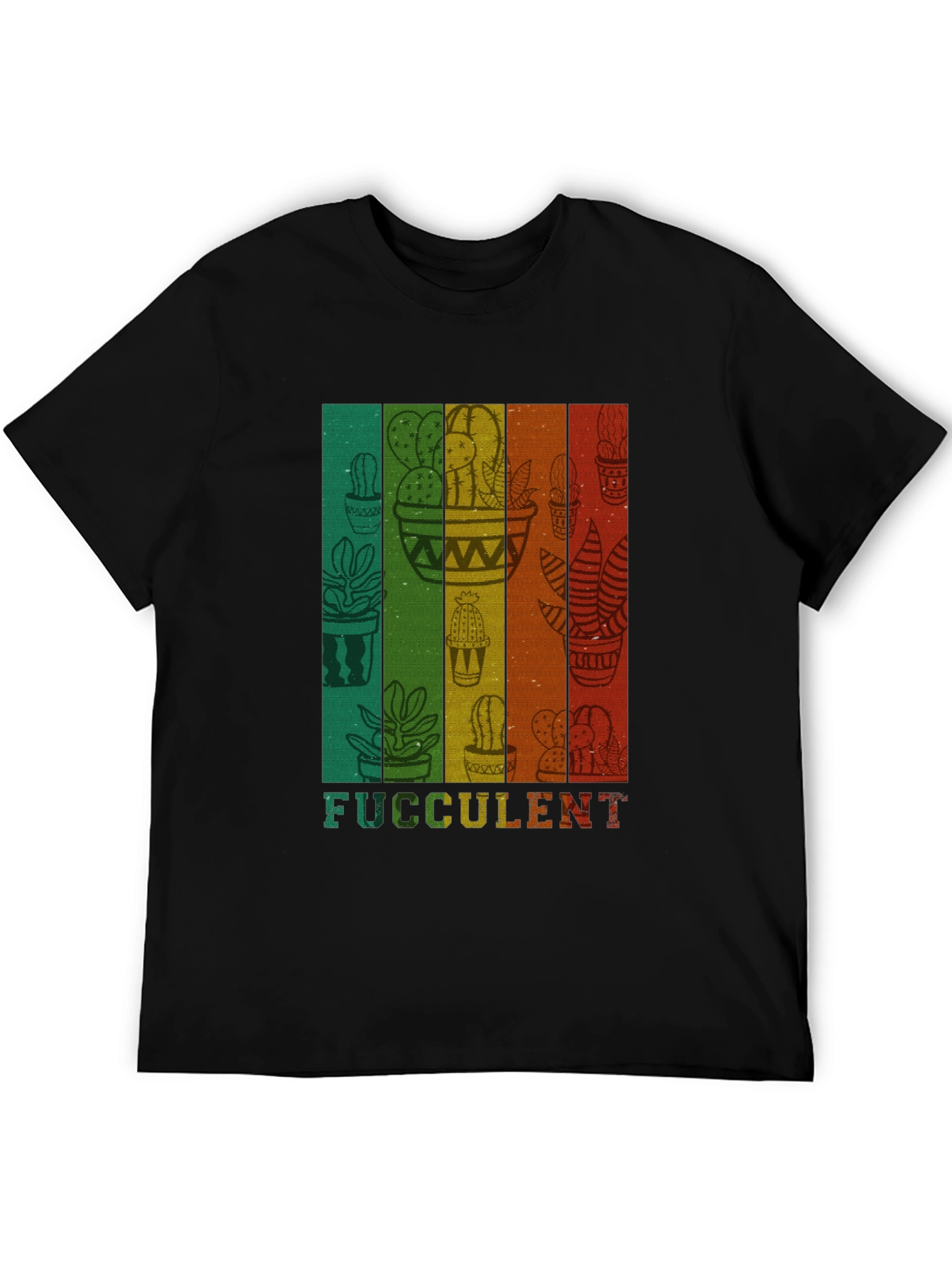 Fucculent Cactus T-Shirt - Retro Plant Lover Tee