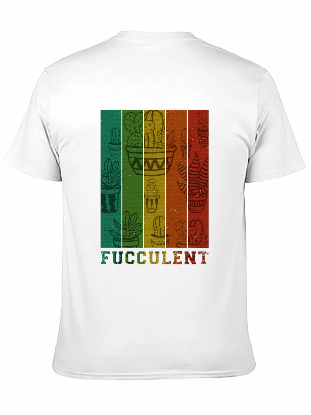 Fucculent Cactus T-Shirt - Retro Plant Lover Tee