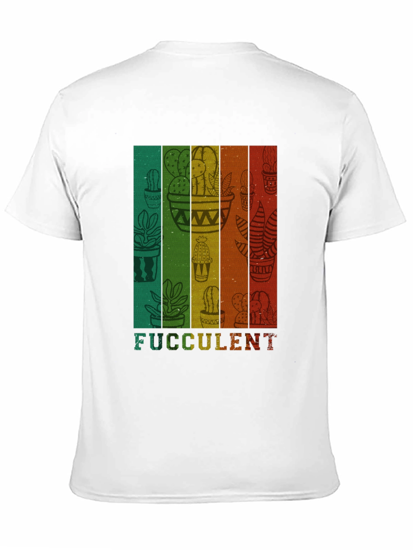 Fucculent Cactus T-Shirt - Retro Plant Lover Tee