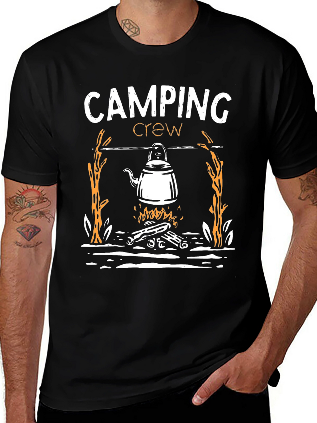 Camping Crew Graphic Tee - Adventure Ready!